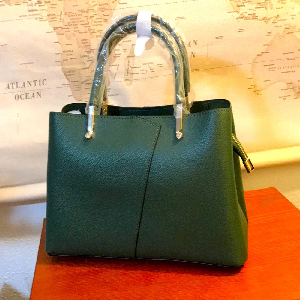 HENG REN Women’s PU Leather Handbag Shoulder’s Bag, Medium Classical Style Purse